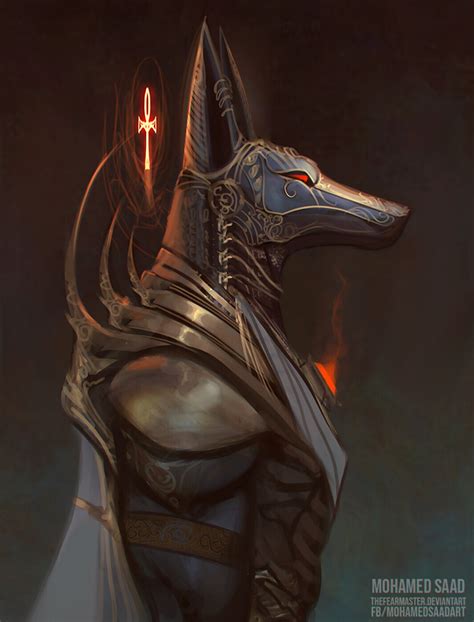 artstation anubis daily sketch mohamed saad fantasy wesen heroic