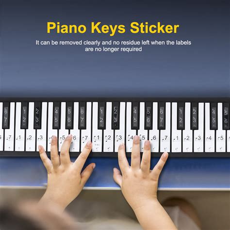 mgaxyff keyboard stickerremovable  keys piano electronic keyboard