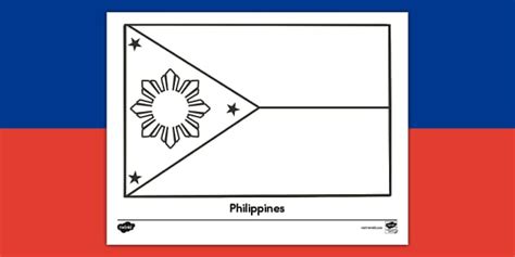 Philippines Flag Coloring Sheet Teacher Made Twinkl