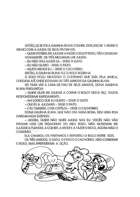 Aprendendo Fácil Texto 2 A Galinha Ruiva