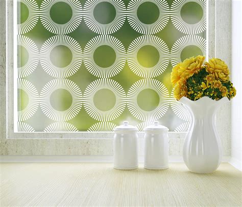 radial  patterned frosted privacy window film modern window film