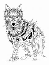 Mandala Wolf Coloring Pages Adult Drawing Head Mandalas Printable Color Rocks Colouring Wolves Animal Print Barbara Getdrawings Book Dog Sheets sketch template