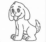 Coloring Puppy Outline Dog Popular Coloringhome sketch template