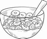 Cereal Bowl Coloring Pages Printable sketch template