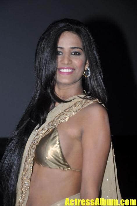 Poonam Pandey Hot Photos In Saree Nasha First Look Launch