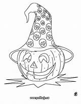 Coloriage Calabazas Citrouille Citrouilles Sorciere Imprimer Chapeau Coloriages Coloringpages Hellokids Imprimir sketch template