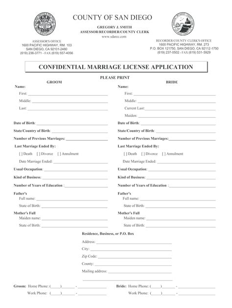 Confidential Marriage License Application Fill And Sign Printable