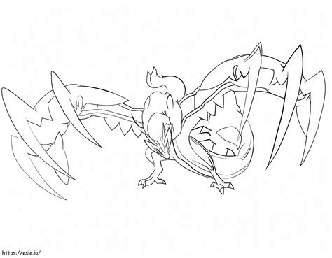 cool yveltal pokemon coloring page