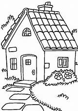 House Coloring Pages Kids Easy Print Colouring Drawings Tulamama Visit Nice sketch template