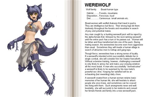 werewolf monster girl encyclopedia drawn by kenkou cross