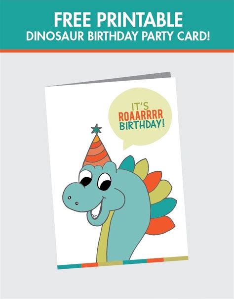 printable dinosaur birthday card dinosaur birthday