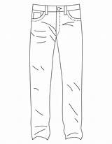 Pants Jeans Coloring Pages Shorts Denim Color Blue Sheet Printable Kids Print Getcolorings 24kb sketch template