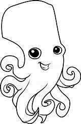 Octopus Animal Jam Coloring Pages Happy Printable Categories Color Kids Coloringpages101 sketch template