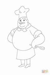 Chef Coloring Pages Bake Ready sketch template