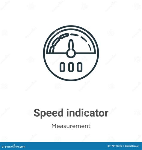 speed indicator outline vector icon thin  black speed indicator