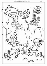 Kite Coloring Kites Flying Pages Children Printable Sheet Color Girl Print Getcolorings Getdrawings Colorings sketch template