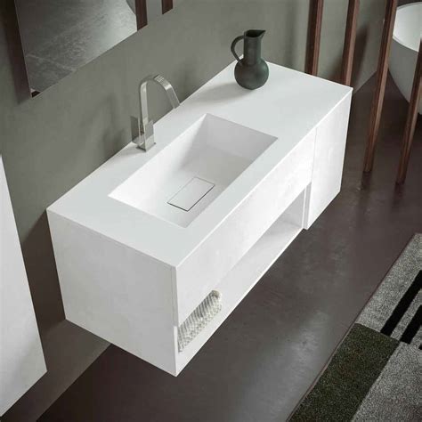 mobile bagno  lavabo integrato design moderno  sospensione