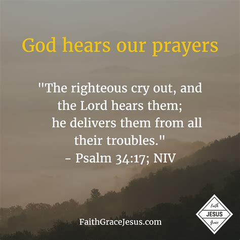 god hears  prayers grace daily devotional