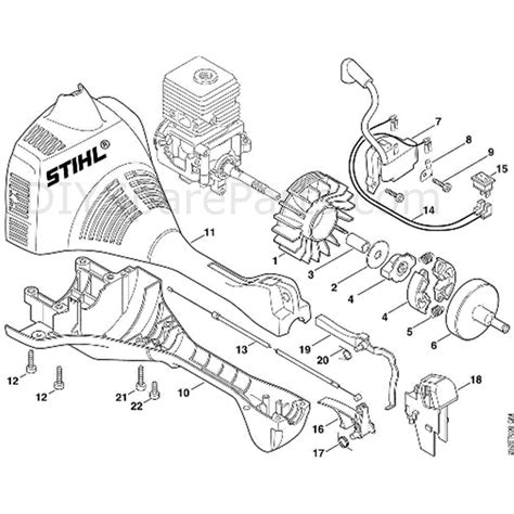 stihl fs  brushcutter fs parts diagram  ignition system clutch