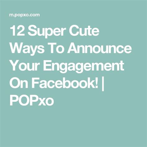 12 super cute ways to announce your engagement on facebook
