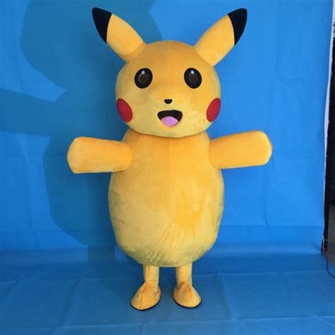 Pikachu Pokemon Mascot Costume Fancy Dress Outfit Free