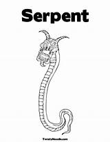 Serpent Brazen sketch template
