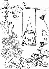 Gnome Gnomo Folletti Gnomos Gnomes Dinokids Zwerg Coloringpagesabc Nain Volwassenen Crafter Fairies Besuchen Designlooter sketch template