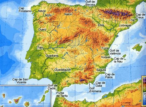 taller de ciencies socials unitats  formes de relleu rius caps  golfs de la peninsula iberica