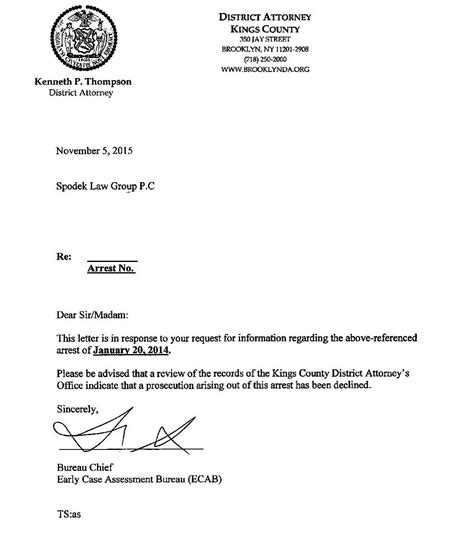 sample letter  district attorney  drop charges invest detroit