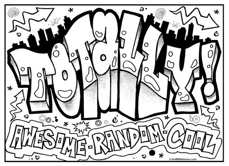 coloring pages graffiti