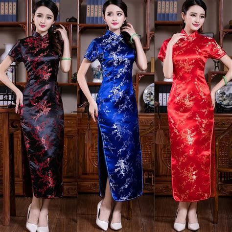 plus size 6xl chinese traditional women s satin qipao cheongsam