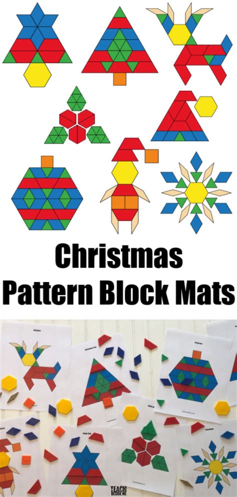 christmas pattern block mats teach