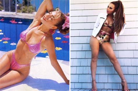 thalia stuns fans with bikini pictures taken 25 years apart daily star
