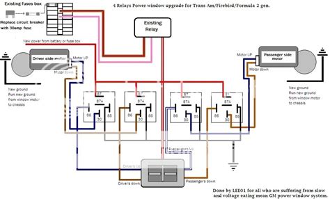 basic power window wiring diagram