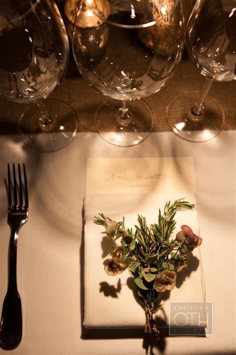 Dried Herb And Flower Decor Reception Place Setting