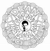 Supernatural Winchester Dean Pages Coloring Colouring Mandalas Grown Etsy Drawing Book Impala Getdrawings Line Sold Sheets Instant sketch template