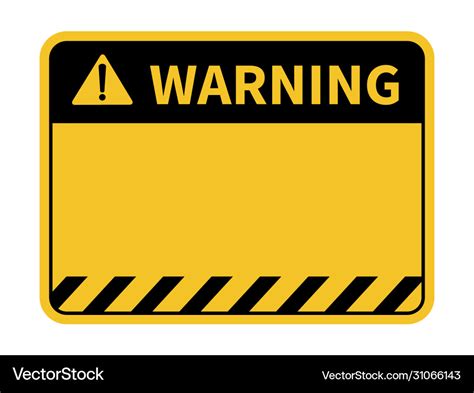 warning sign blank warning sign royalty  vector image