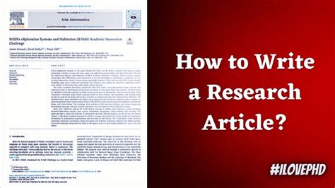 write  research article good manuscript structure research