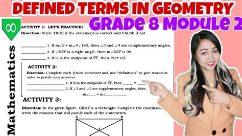 defined terms grade  module  activities answers  solutions
