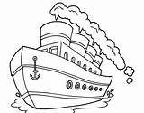 Ship Paquebot Cruise Coloring Liner Ocean Transportation Colorear Pages Printable Coloriage Colorier Kb Coloringcrew sketch template