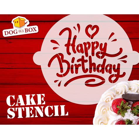 happy birthday stencil  cake images   finder
