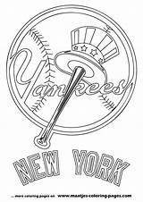 Coloring Yankees Pages York Mlb Logo Browser Window Print Book sketch template