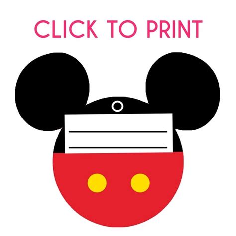 printable mickey mouse  tags printable templates