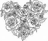 Mandala Hearts Valentine sketch template