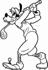 Coloring Golf Goofy Kick Ball Pages Wecoloringpage sketch template