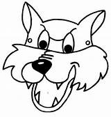 Coloring Wolf Face Pages Getdrawings sketch template