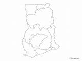 Ghana Map Outline Regions Vector Maps Choose Board sketch template