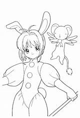 Sakura Coloring Pages Kids Anime Card Cardcaptor Fun Funstuff Votes Kleurplaat Site sketch template