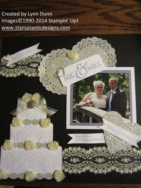 wedding scrapbook page lynn dunn stamptastic designs llc