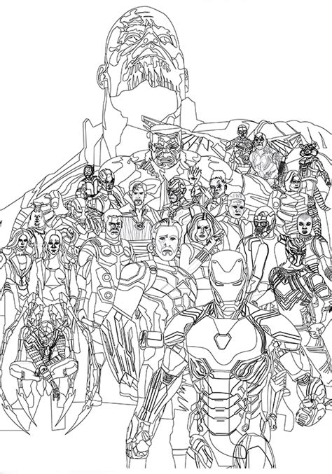avengers infinity war coloring pages png  file